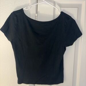 Classic Black Women's Scoop Neck Tee